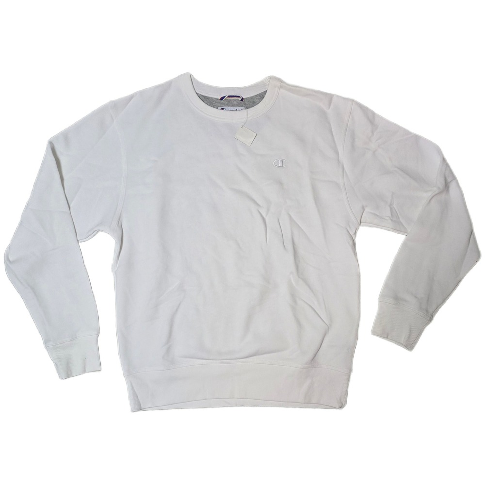 Champion‎ Reverse Weave Crewneck Sweatshirt White M Authentic Athleticwear (AF)